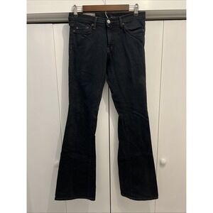 VTG Y2K Red Engine Bootcut/Flared Jeans Women's Sz 28 MADE IN USA, Meas 30x34